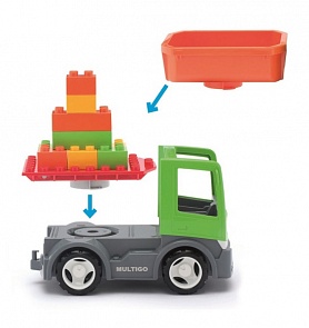 Грузовик со строительной платформой и сменным кузовом, 22 см. (Efko, 37014EF-CH)